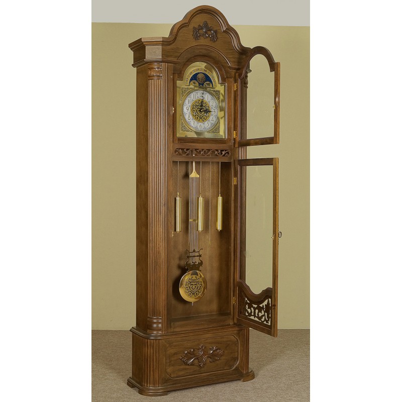 Grandfather clock longcase pendulum oak LIVETIME.pl