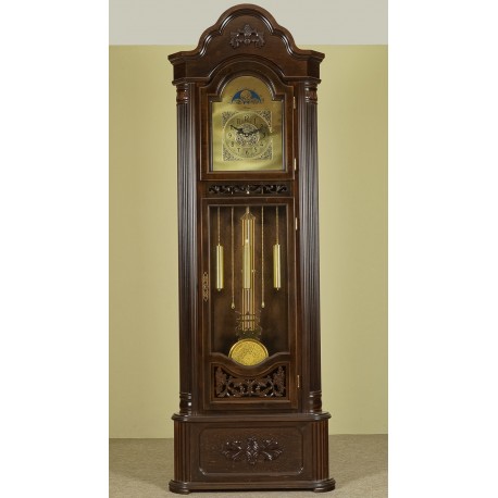 Corner grandfather clock longcase pendulum