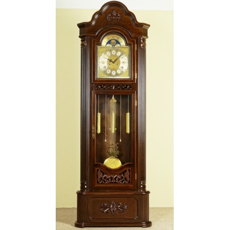 Narożny zegar stojący drewniany