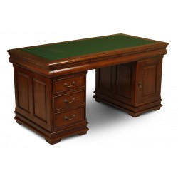 English Executive Desk 150 cm Leather Top