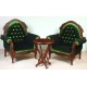 Sessel Thron Chesterfield Samt