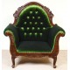 Sessel Thron Chesterfield Samt