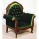 Armchair throne Chesterfield velvet fabric