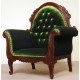 Sessel Thron Chesterfield Samt