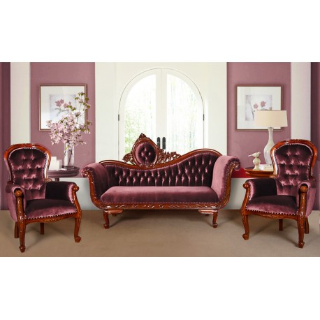Chesterfield sofa 2 armchairs set LIVETIME pl