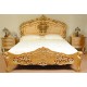 Złote łóżko rokoko barok 180x200 cm