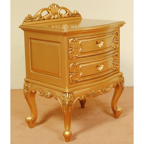 Gold Nachttisch Rokoko Barock