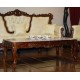 Louis coffee couch table 123 cm with marble top