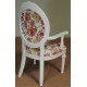 Krzesło rzeźbione białe fotel s. Wenecja