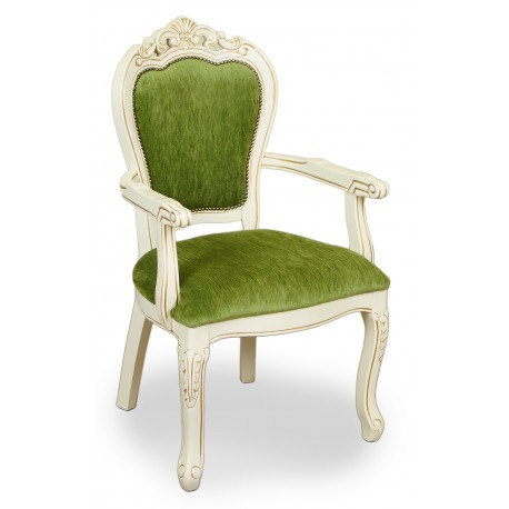 White dining chair armchair baroque rococo