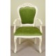 White dining chair armchair baroque rococo