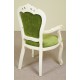 White dining chair armchair baroque rococo