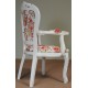 Krzesło rzeźbione fotel barok rokoko białe ecru