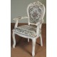 White dining chair armchair baroque rococo