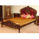 Rococo Baroque Bed Upholstered Headboard 140x200 cm