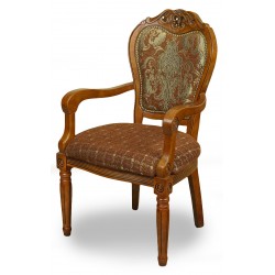 Dining chair with armrests louis baroque