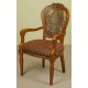 Dining chair with armrests louis baroque