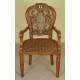 Dining chair with armrests louis baroque