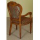 Dining chair with armrests louis baroque