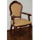 Dining chair with armrests louis baroque