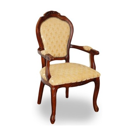 Dining chair with armrests louis baroque