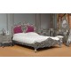 Кровати в стиле барокко рококо серебряная 160x200 см