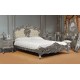 Кровати в стиле барокко рококо серебряная 140x200 см