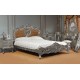 Кровати в стиле барокко рококо серебряная 140x200 см