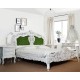 Białe łóżko rokoko barok 160x200 cm 78246