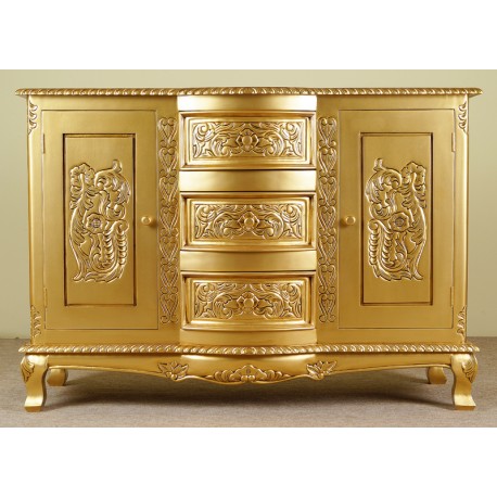 Комод золотой буфет барокко рококо 120 см