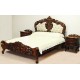 Rococo Baroque Bed Upholstered Headboard 200x200 cm