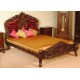 Rococo Baroque Bed Upholstered Headboard 200x200 cm