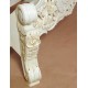 White Rococo Baroque Bed 120x200 cm