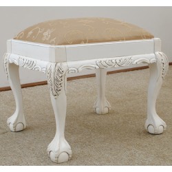 White stool Chippendale