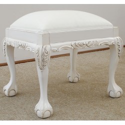 White stool Chippendale