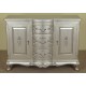 Silver rococo baroque commode sideboard 120 cm