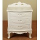 White rococo baroque bedside night stand commode