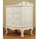 White rococo baroque bedside night stand commode