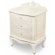 White rococo baroque bedside night stand commode