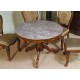 Dining table 107 cm with marble top louis