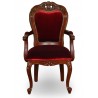 Dining chair with armrests louis baroque