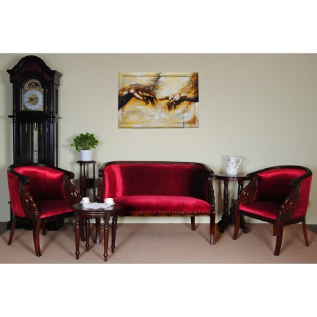Swan sofa 2 armchairs empire style LIVETIME pl