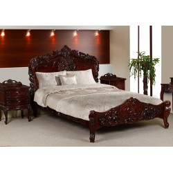 Rococo baroque bed 160x200 cm king size