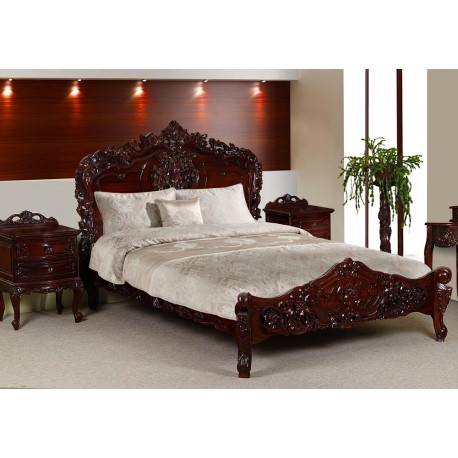 Rococo baroque bed 160x200 cm king size