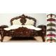 Upholstered rococo baroque bed 160x200 cm king size