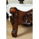 Rococo Baroque Bed Upholstered Headboard 140x200 cm