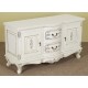 White rococo baroque TV commode stand 120 cm