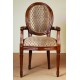 Dining chair with armrests louis style