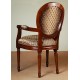 Dining chair with armrests louis style