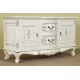 White rococo baroque TV commode stand 120 cm